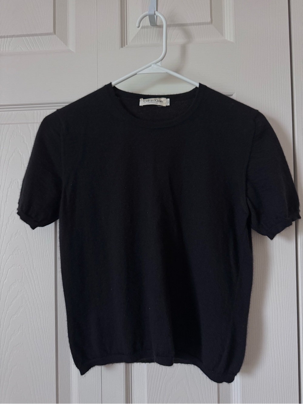 Women’s Calvin Klein Collection Black Short-Sleeve Crewneck Tee
